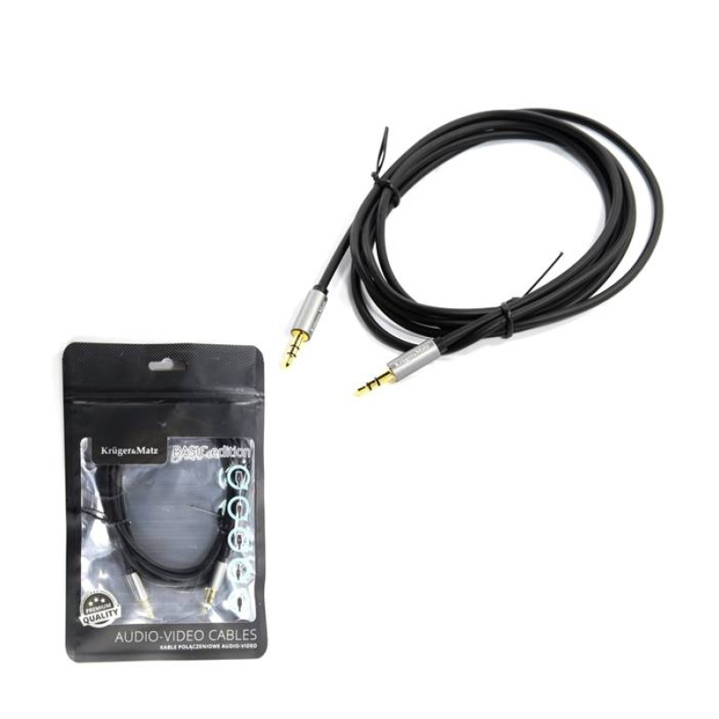 Кабел AUX професионален KRUGER-MATZ 3,5mm JACK(м) 3m