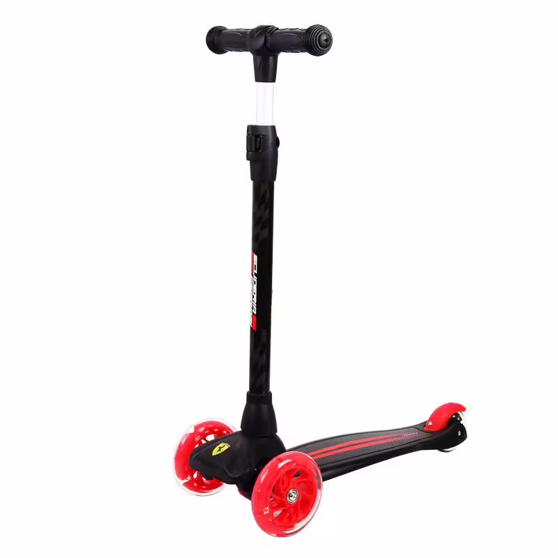 Ferrari сгъваема тротинетка за деца с три колела &ndash; черна