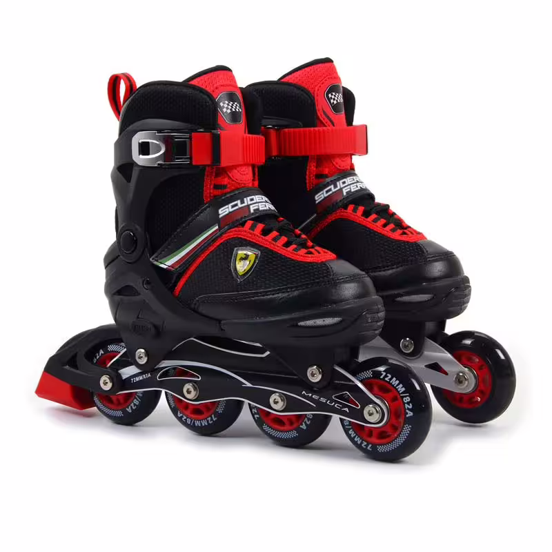 Ролери Ferrari за деца, 31-34 номер, серия FK16 &ndash; черни