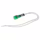 Индикаторна глим лампа плафон зелена 220V Ф10mm 185mm