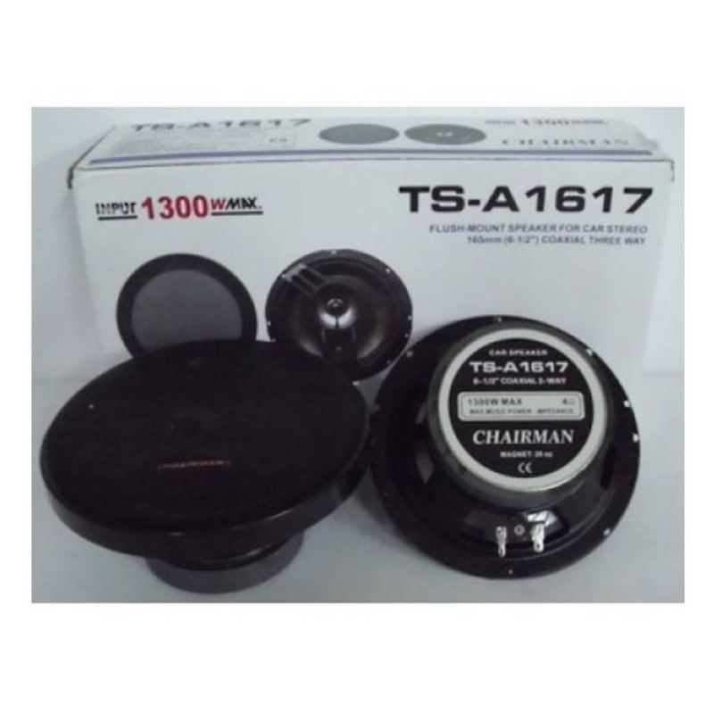 Автомобилни говорители TS-A1617, комплект, 1300W, 6,5"