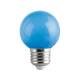 Лампа сфера мини, синя, LED, клас F, цокъл E27, 220V, 1W