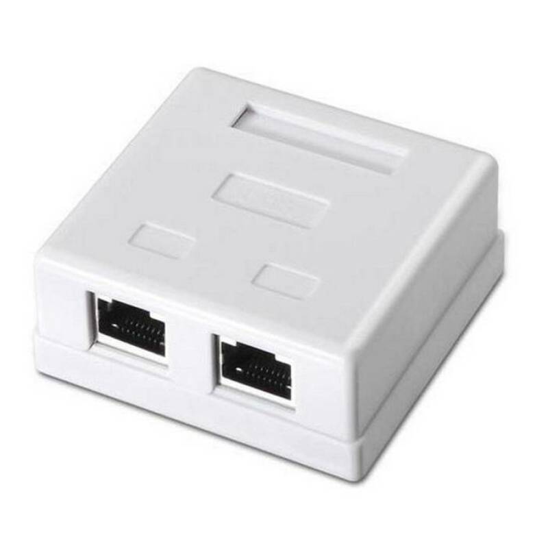 Розетка/кутия за интернет, LAN, 2xRJ45 8pin(ж), CAT6