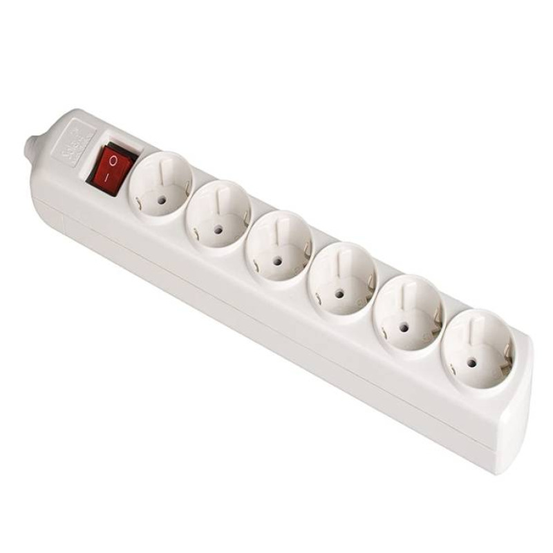 Българска разклонителна кутия, ключ, 6-ца, без кабел, 220V, 16A