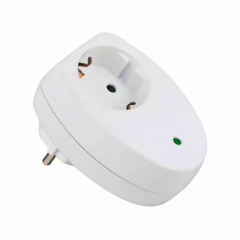 Разклонител за контакт 3230, шуко, със защита, без кабел, бял, 220V, 16A, 3680W