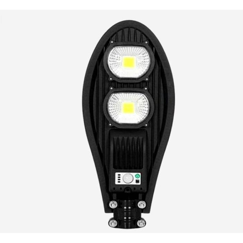 Прожектор LED, уличен с монтажна стойка, соларен панел, ДУ, 2x7W, 6000K, IP67