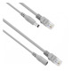 Кабел CCTV за видео наблюдение, камера, 2xRJ45 8pin(м)/2x5,5x2,1mm(м+ж), 10m