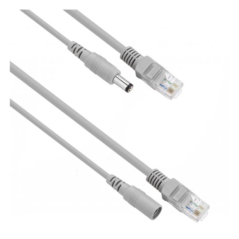Кабел CCTV за видео наблюдение, камера, 2xRJ45 8pin(м)/2x5,5x2,1mm(м+ж), 10m