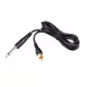 Кабел за машина за татуси, MONO 6,3mm JACK(м)/RCA(м), 1m, черен