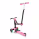 Тротинетка Globber 4 в 1 със степенки, GO UP Sporty Plus Lights &ndash; наситено розова