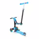 Тротинетка Globber 4 в 1 със степенки, GO UP Sporty Plus Lights &ndash; небесно синя