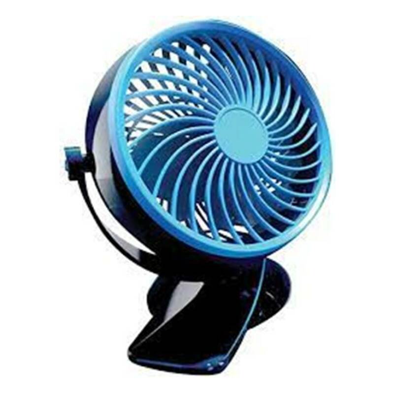 Преносим вентилатор Go Fan за компютър, въртящ 360°, регулируем, щипка, USB