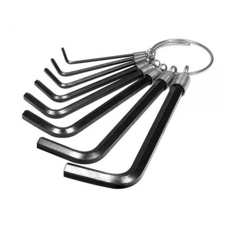 Имбусни (шестограми) ключове HW-023, Г-образни, комплект 7бр. 1,5 - 6mm