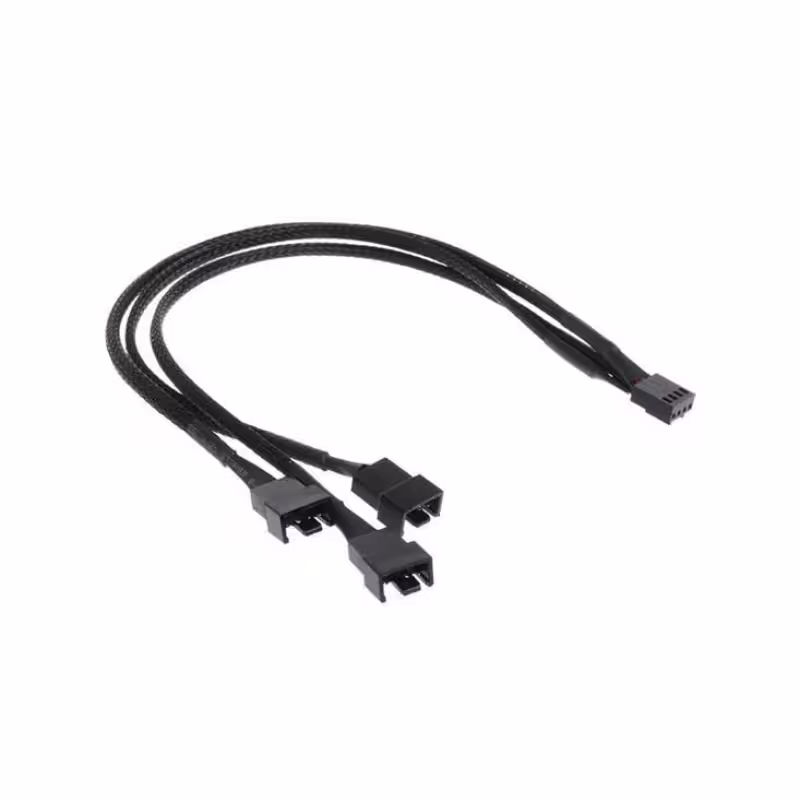 Захранващ кабел, сплитер за вентилатори, 4P/3x4P, 0,3m, 12V