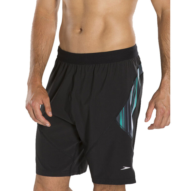 SPEEDO Glide Hybrid 18" Swim Shorts Black/Grey