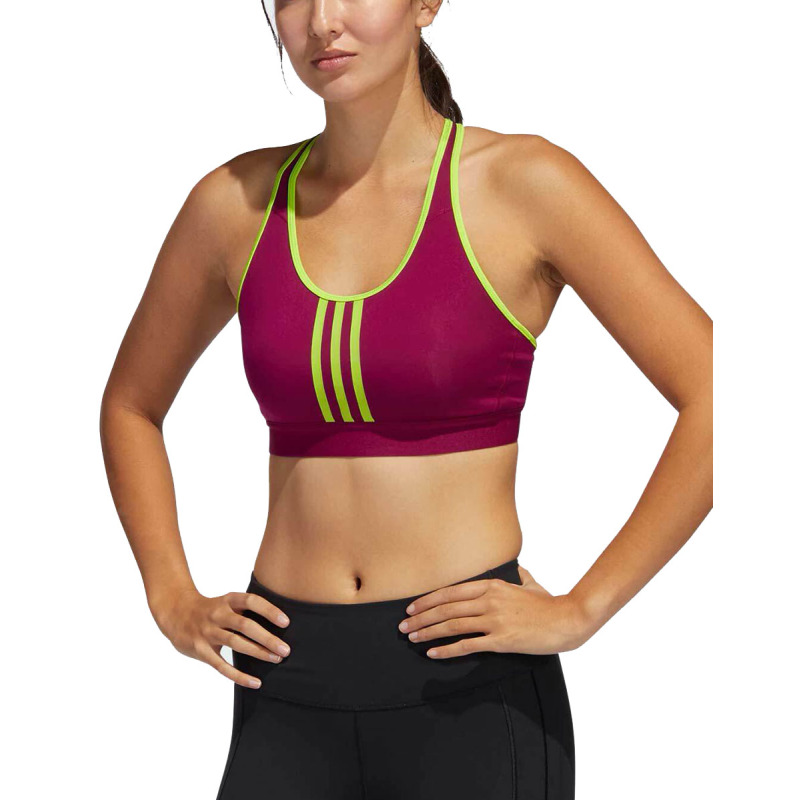 ADIDAS Don't Rest Alphaskin Padded 3-Stripes Bra Red