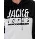 JACK&JONES Sweat Block Hoodie Black