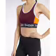 REEBOK Training Essentials Linear Logo Low-Impact Bra Maroon