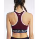 REEBOK Training Essentials Linear Logo Low-Impact Bra Maroon