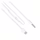 Аудио кабел за музика ET-AUX41, регулиране на звук, Type-C(м), 3,5mm JACK(м), бял, 1m