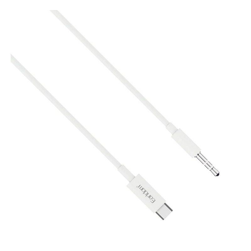 Аудио кабел за музика ET-AUX29, Type-C(м), 3,5mm JACK(м), бял, 1m