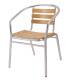 Алуминиев стол Muhler OYB6102, дървени ламели