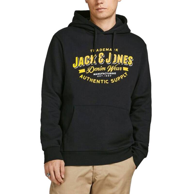 JACK&JONES Essential Logo Sweat Hoodie Black