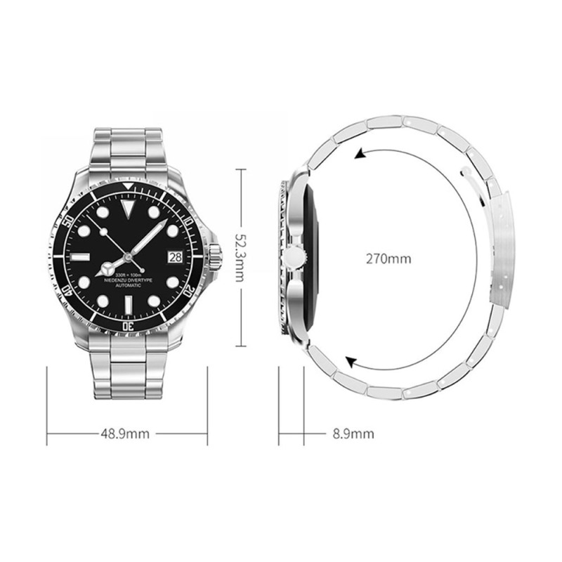 Смарт часовник No brand R1, Сребрист - 73073