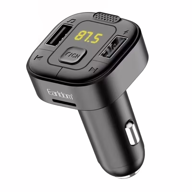 FM Трансмитер Earldom ET-M76, Bluetooth, USB, Micro SD, 2.4A, Черен &ndash; 17719