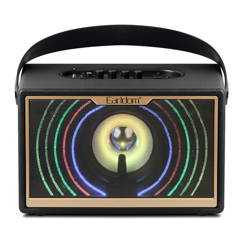 Тонколона Earldom ET-LK3, Караоке, Bluetooth, USB, FM, AUX, 2 Микрофона, Черен - 22198