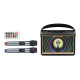 Тонколона Earldom ET-LK3, Караоке, Bluetooth, USB, FM, AUX, 2 Микрофона, Черен - 22198
