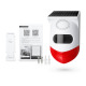 Смарт сирена No brand PST-CT80WR, PIR. Соларен, Wi-Fi, Tuya Smart, Бял - 91003