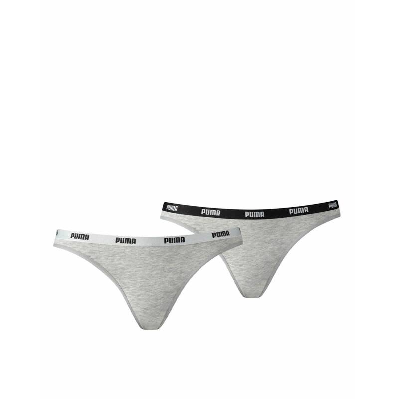 PUMA 2-Pack Iconic Bikini Slip Grey