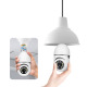 Смарт охранителна камера No brand PST-F1-3MP, 3.0Mp, PTZ, За фасунга E27, Wi-Fi, Tuya Smart, Бял - 91029