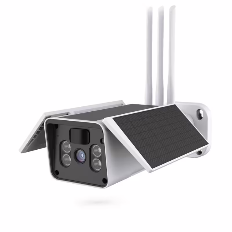 Смарт охранителна камера No brand PST-SC216, 2.0Mp, Соларен панел, Външен монтаж, Wi-Fi, Tuya Smart, Бял - 91032