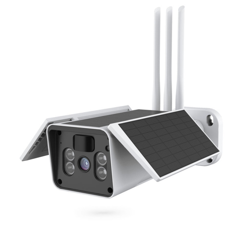 Смарт охранителна камера No brand PST-SC216, 2.0Mp, Соларен панел, Външен монтаж, Wi-Fi, Tuya Smart, Бял - 91032