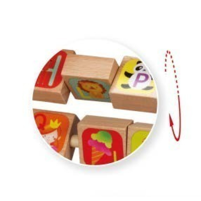 Азбучно сметало - дървена играчка за деца