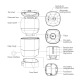 Смарт хранилка No brand PST-FD-BL3, За домашни любимци, Wi-Fi, Tuya Smart, Бял - 91040