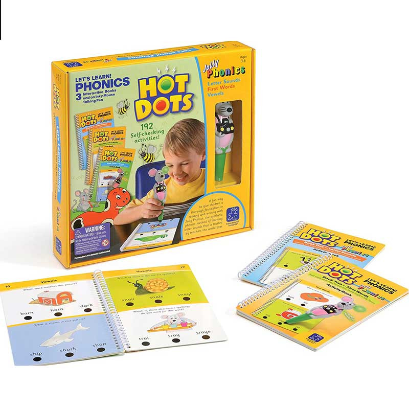 Комплект от 3 книжки и говореща писалка "HOT DOTS"