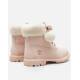 TIMBERLAND Authentic Shearling Collar 6 Inch Waterproof Boot Pink