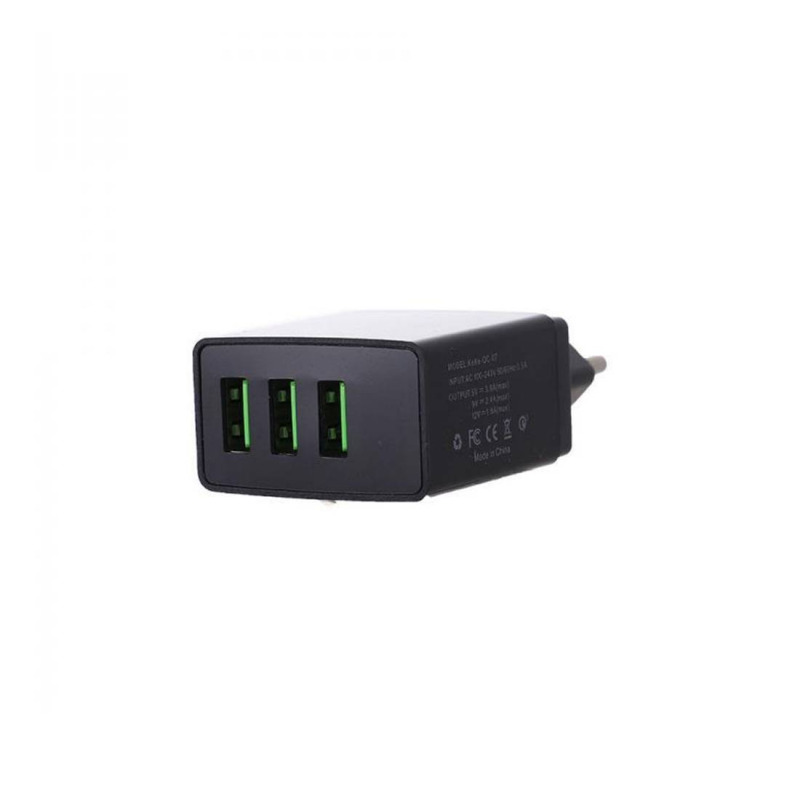 Мрежово зарядно KeKe-915, бързо зареждане, 4xUSB, от 5V до 12V, 3A