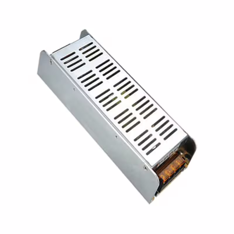 Адаптер, захранване, метален, слим, LED осветление, камери, -12VDC, +12VDC, 16,7A, 200W, IP20