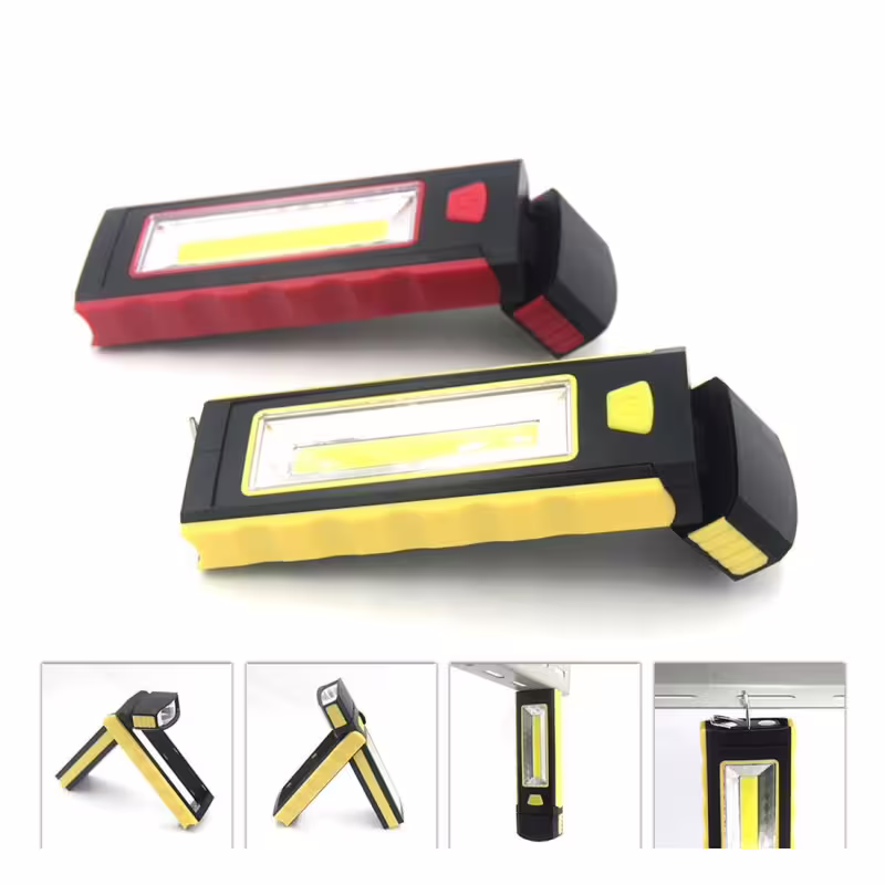 LED фенер, 4xAAA батерия, магнит, кука, стойка, 2 режима, 3W+1W