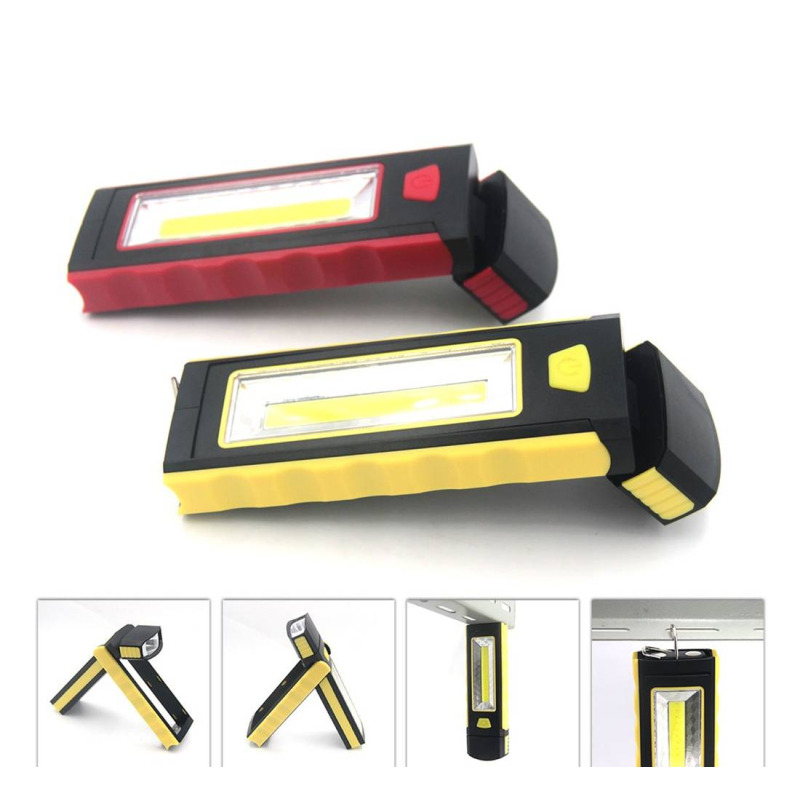 LED фенер, 4xAAA батерия, магнит, кука, стойка, 2 режима, 3W+1W