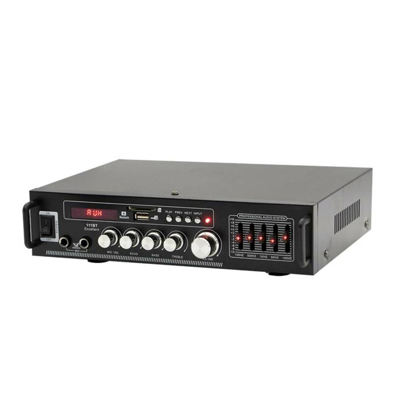 Караоке, блутууд, домашен, аудио усилвател AV-111BT, FM, SD, USB, BLT, 2x100W, 220VAC