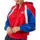 ADIDAS Sportswear Colorblock Full-Zip Hoodie Red/Blue