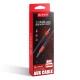 Аудио кабел DeTech DE-12AUX, 3.5mm жак, М/М, 1.0м, Черен - 40278