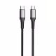 Кабел за данни DeTech DE-43CC2, Type-C - Type-C, PD, 2.0m, Черен - 40265