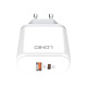 Мрежово зарядно устройство LDNIO A2526C, 45W, 1 x Type-C F, 1 x USB F, PD, QC, PPS, С PD Type-C кабел, Бял - 40287