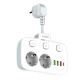 Разклонител LDNIO SE2435, 2 гнезда, CEE 7/3, 2500W, 1 x Type-C F, 3 x USB F, PD, QC, Бял - 40296